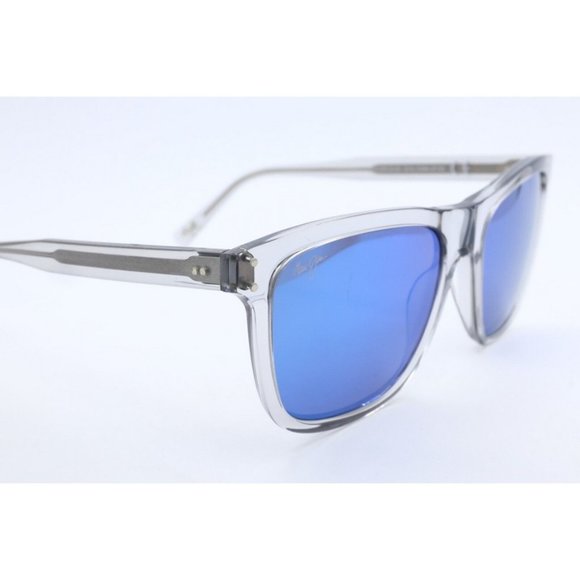 Maui Jim VELZYLAND MJ 802-11 Transparent Sunglasses Blue Polarized Lens 56mm (A) - Picture 3 of 8
